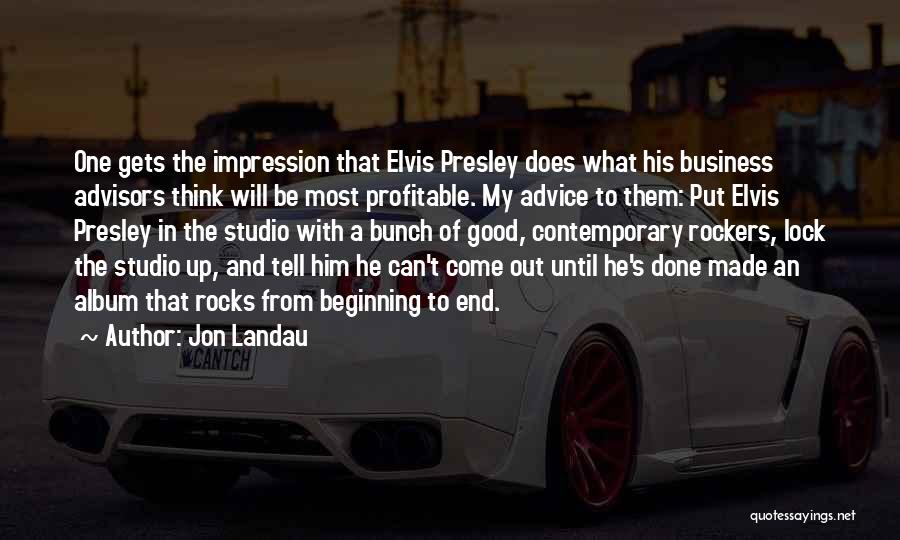 Profitable Business Quotes By Jon Landau