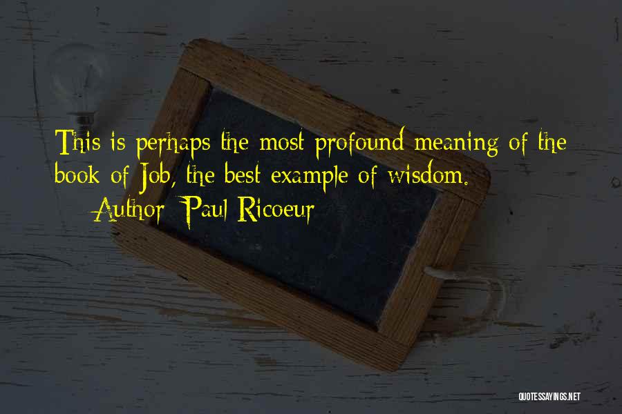 Profound Meaning Quotes By Paul Ricoeur