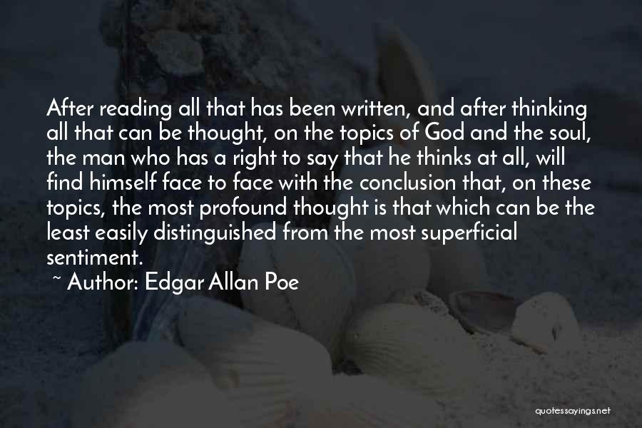 Profound Thinking Quotes By Edgar Allan Poe