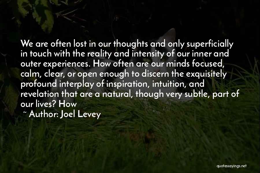 Profound Thoughts Quotes By Joel Levey