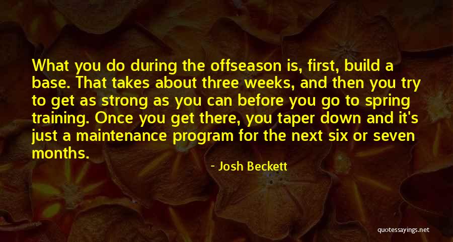 Program Quotes By Josh Beckett