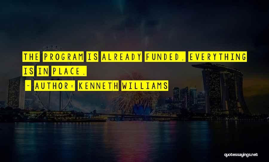 Program Quotes By Kenneth Williams