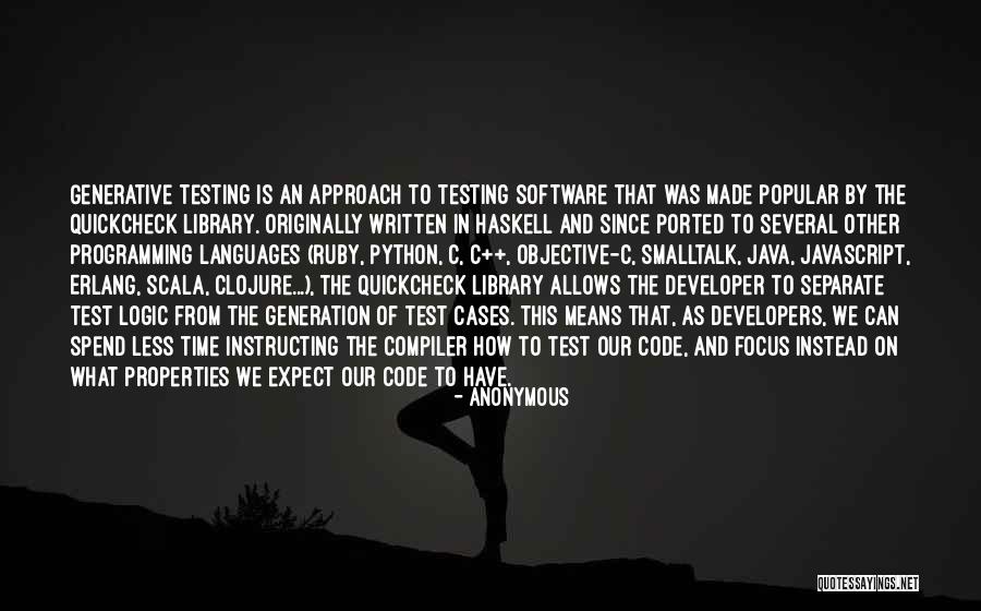 Programming Languages Quotes By Anonymous Programming Languages Quotes By Anonymous
