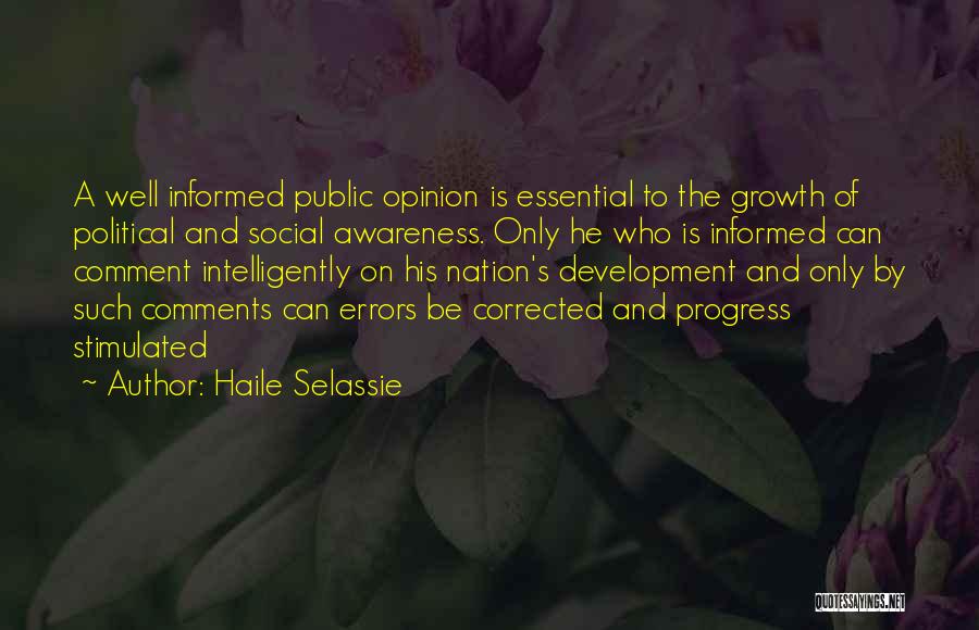 Progress And Growth Quotes By Haile Selassie