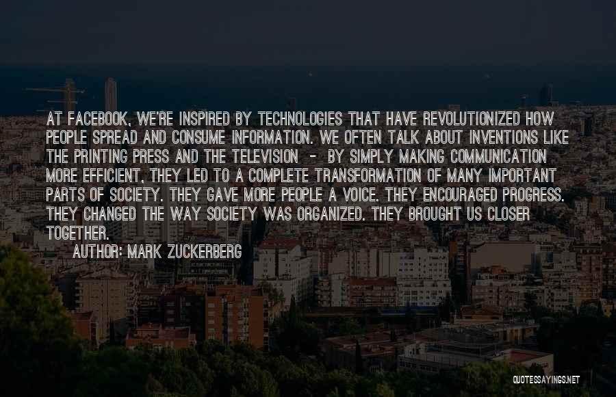 Progress Inventions Quotes By Mark Zuckerberg