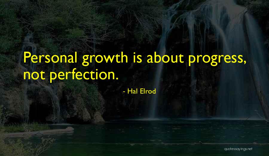 Progress Not Perfection Quotes By Hal Elrod