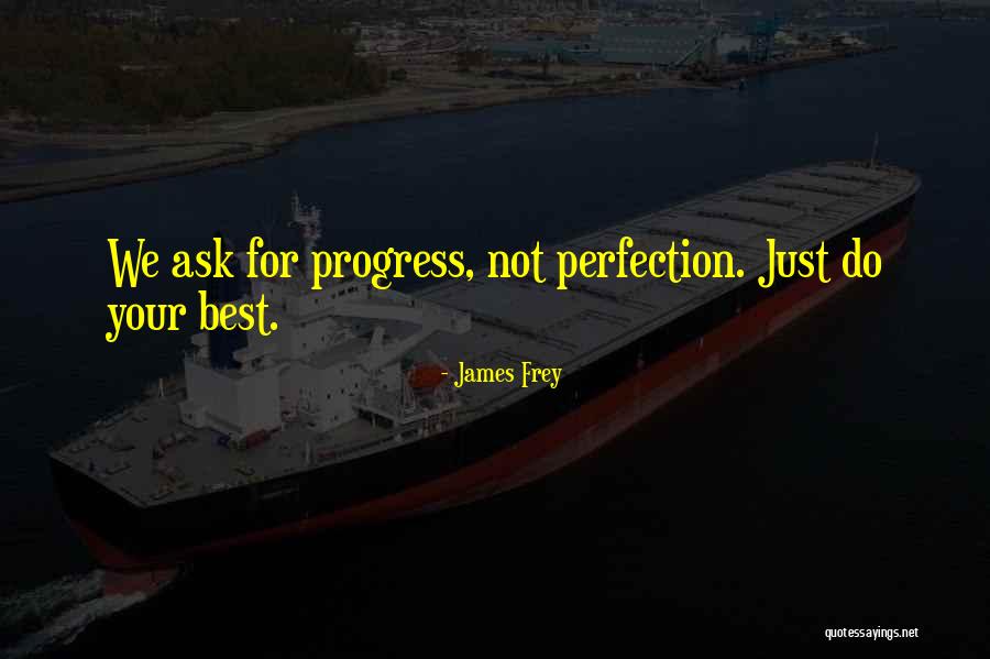 Progress Not Perfection Quotes By James Frey