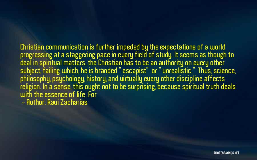 Progressing In Life Quotes By Ravi Zacharias