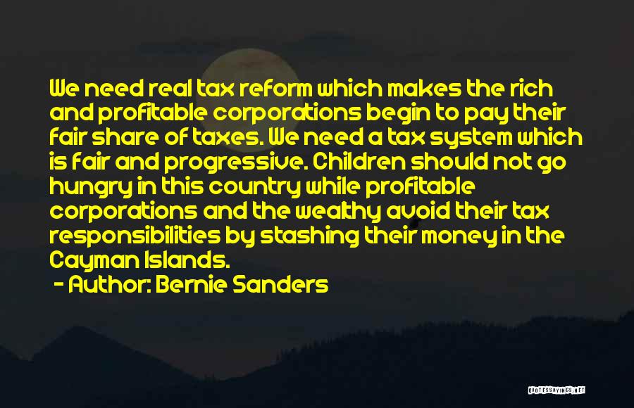 Progressive Tax Quotes By Bernie Sanders