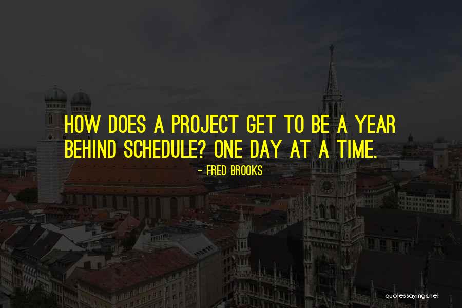 Project Schedule Quotes By Fred Brooks