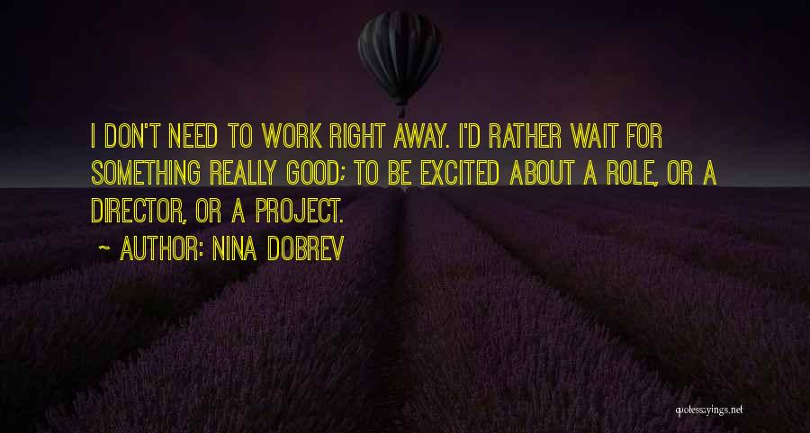 Project Work Quotes By Nina Dobrev