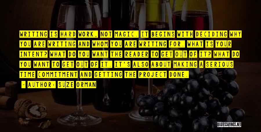 Project Work Quotes By Suze Orman
