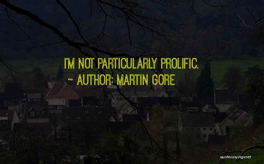 Prolific Quotes By Martin Gore