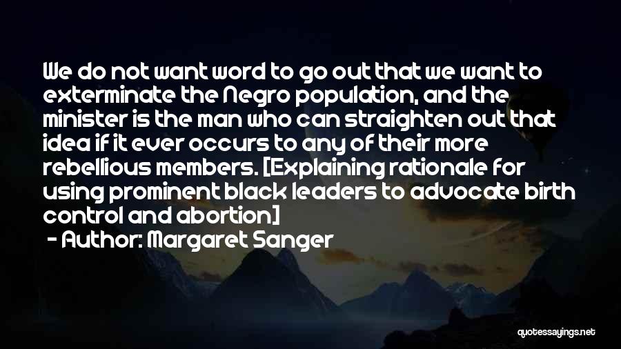 Prominent Black Quotes By Margaret Sanger