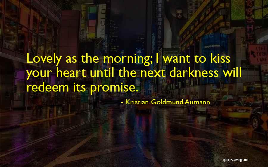 Promise Me Darkness Quotes By Kristian Goldmund Aumann