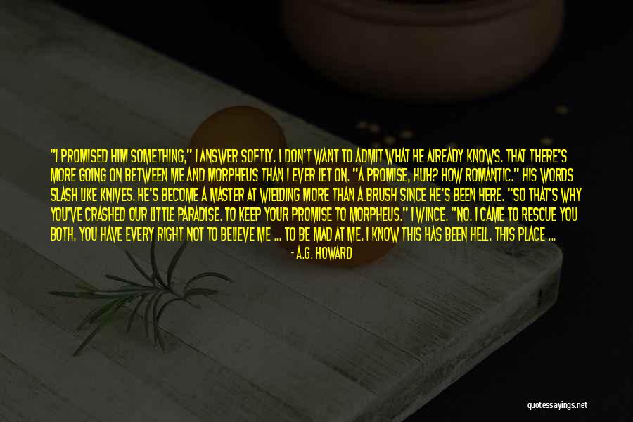 Promise Me Something Quotes By A.G. Howard Promise Me Something Quotes By A.G. Howard