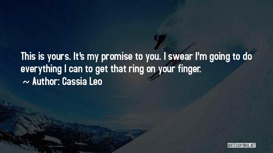 Promise Ring Quotes By Cassia Leo