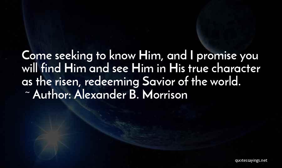 Promise You The World Quotes By Alexander B. Morrison