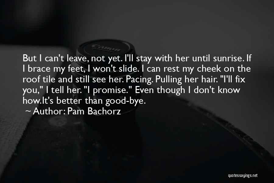 Promise You Won't Leave Quotes By Pam Bachorz