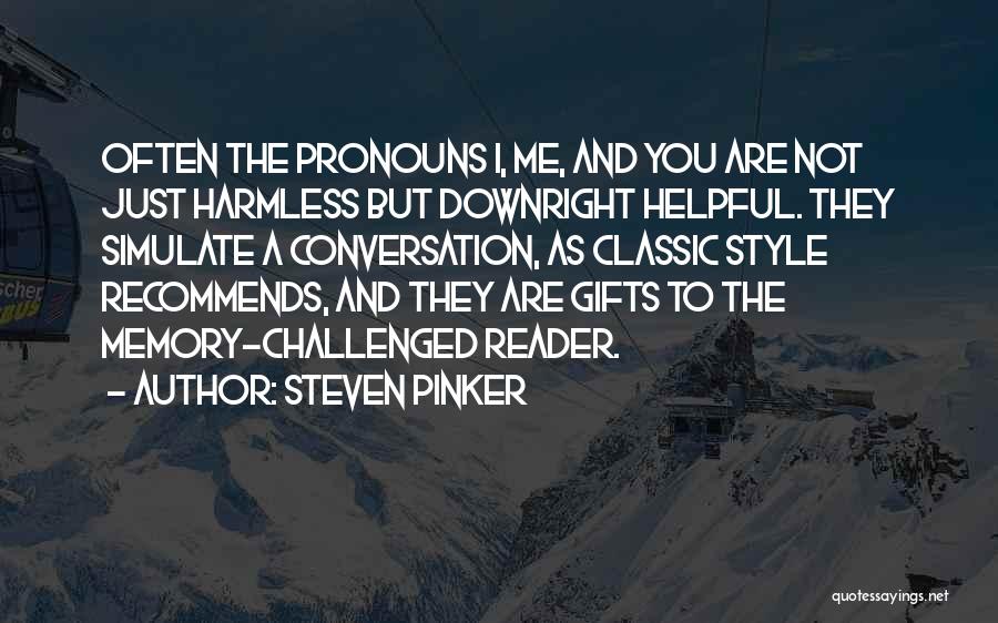 Pronouns Quotes By Steven Pinker