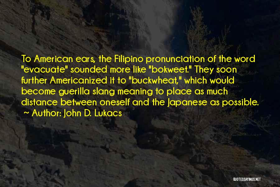 Pronunciation Quotes By John D. Lukacs
