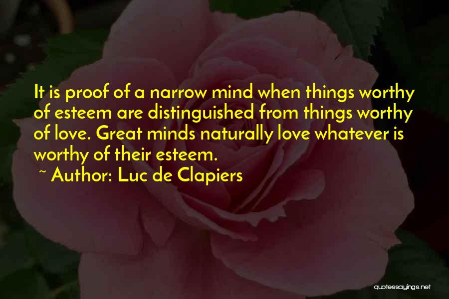 Proof Of Love Quotes By Luc De Clapiers