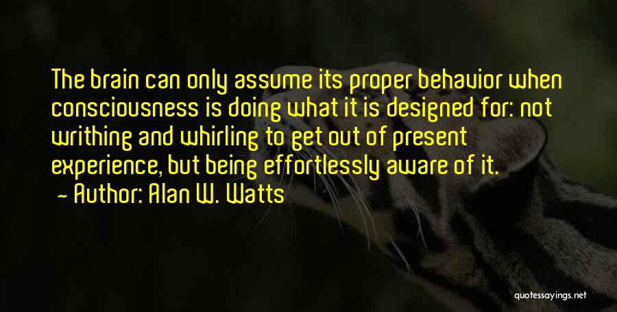 Proper Behavior Quotes By Alan W. Watts
