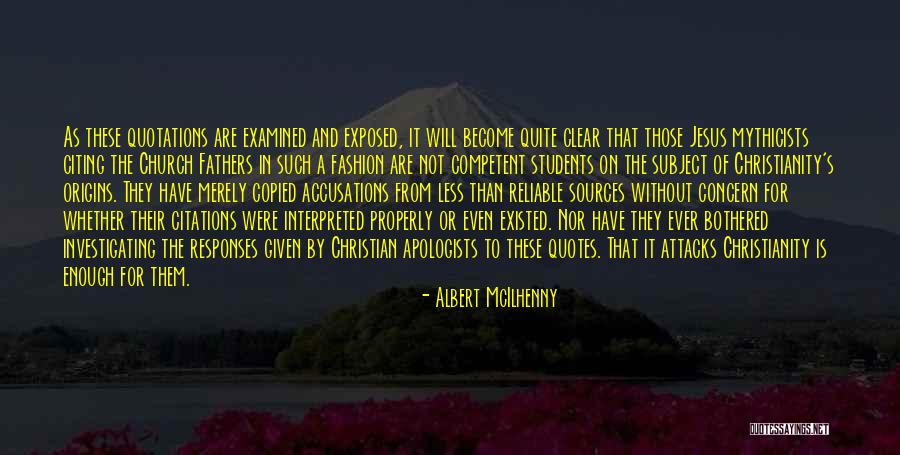 Properly Citing Quotes By Albert McIlhenny