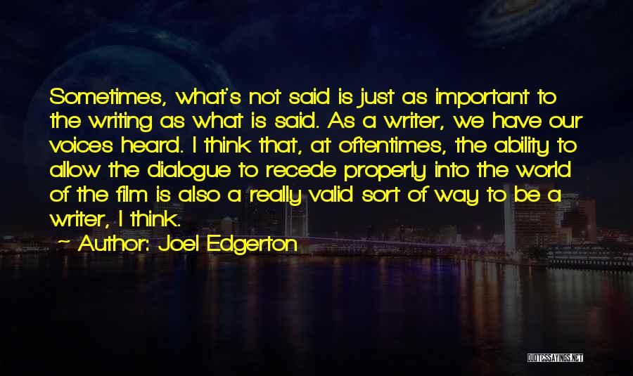 Properly Writing Quotes By Joel Edgerton