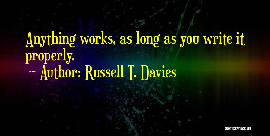 Properly Writing Quotes By Russell T. Davies