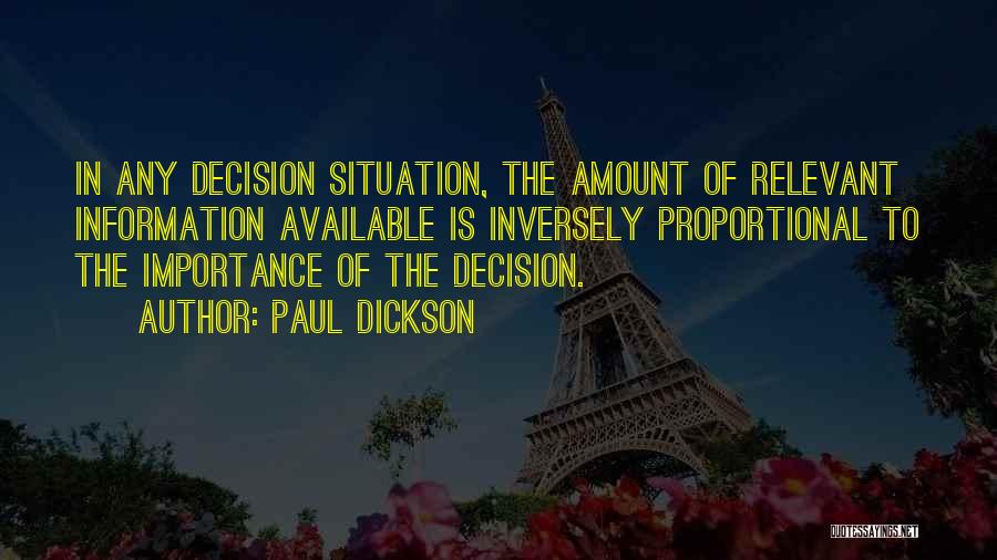 Proportional Quotes By Paul Dickson