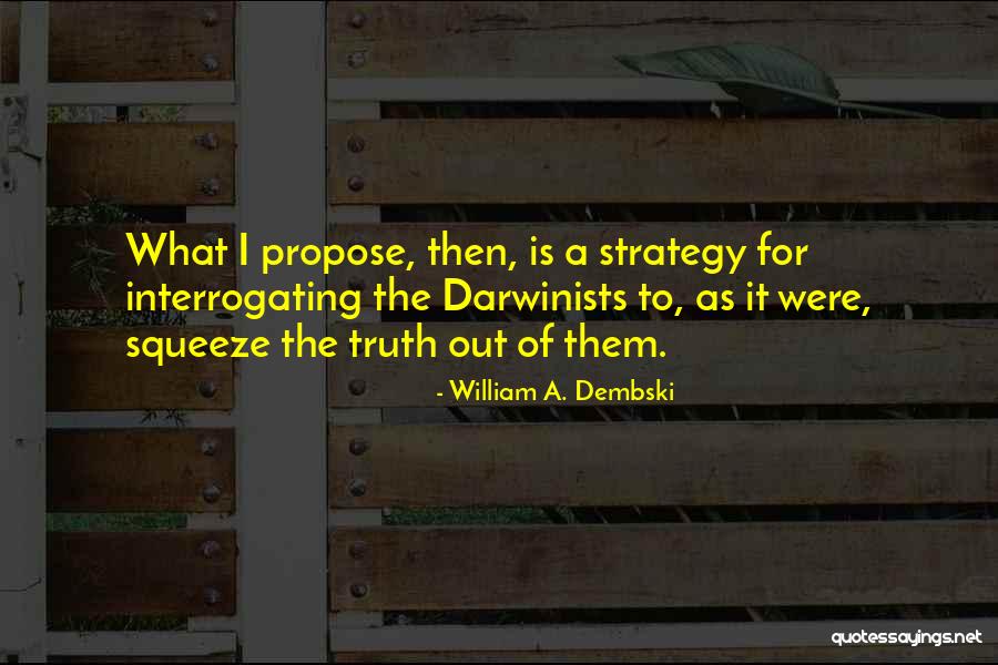 Propose Quotes By William A. Dembski Propose Quotes By William A. Dembski