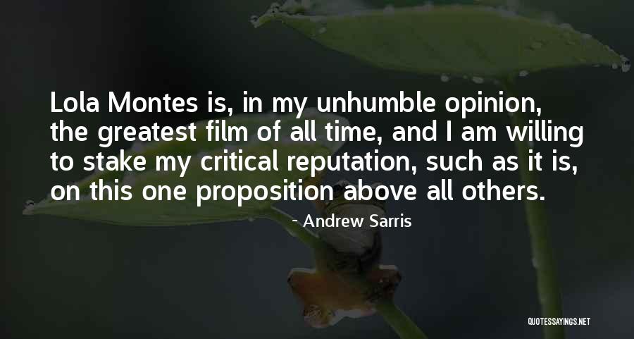 Proposition Quotes By Andrew Sarris