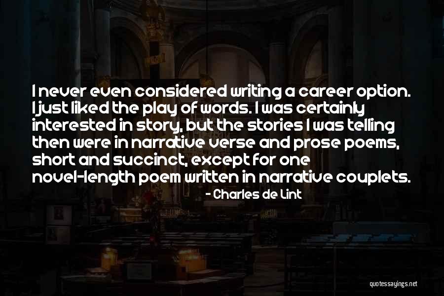 Prose And Poems Quotes By Charles De Lint Prose And Poems Quotes By Charles De Lint