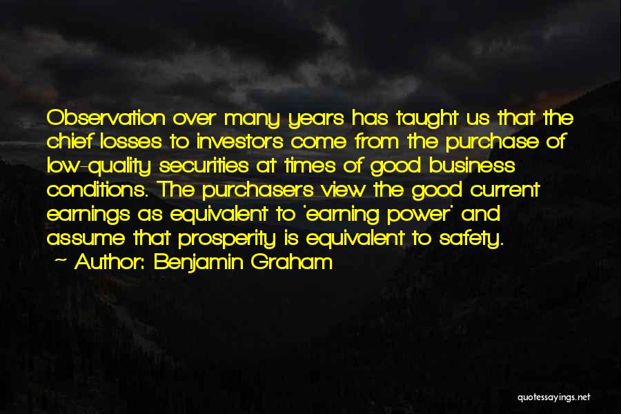 Prosperity In Business Quotes By Benjamin Graham