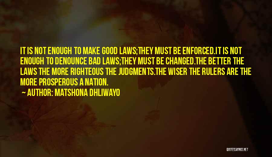 Prosperous Nation Quotes By Matshona Dhliwayo