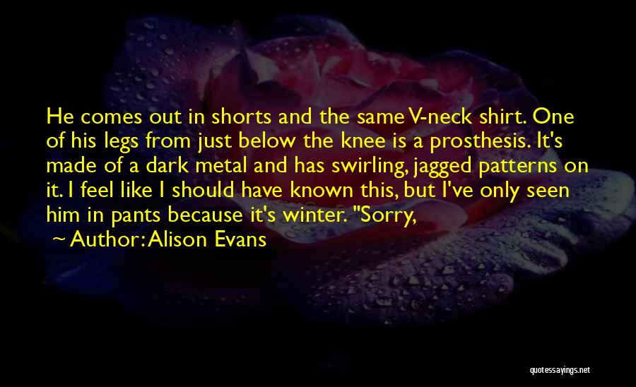 Prosthesis Quotes By Alison Evans