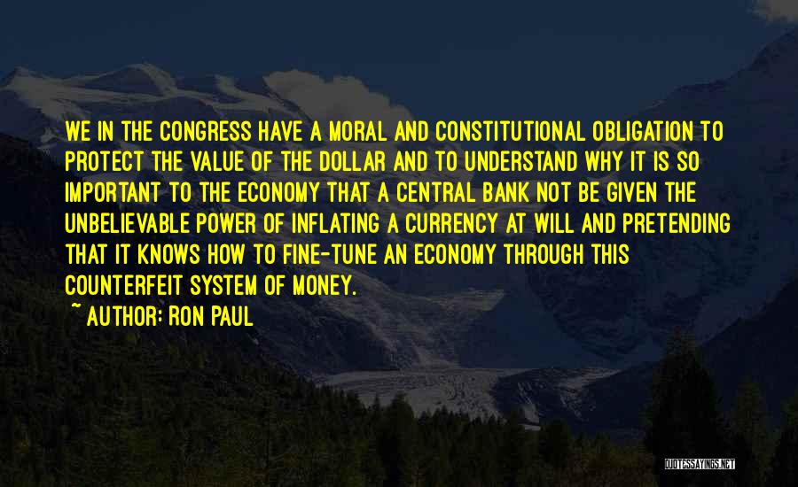 Protect Your Money Quotes By Ron Paul