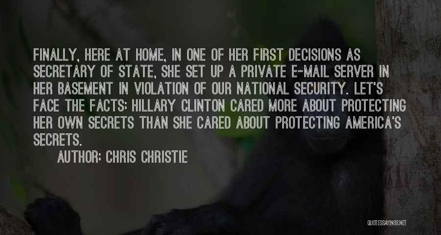 Protecting America Quotes By Chris Christie