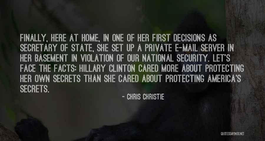 Protecting America Quotes By Chris Christie