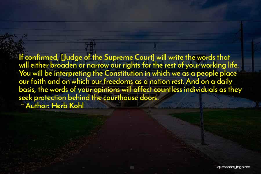 Protection Of Rights Quotes By Herb Kohl