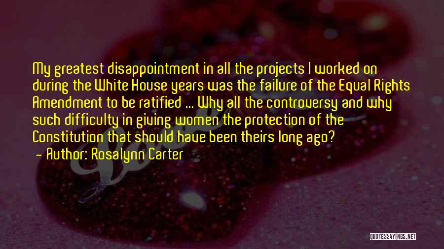 Protection Of Rights Quotes By Rosalynn Carter