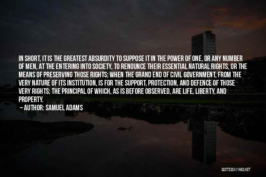 Protection Quotes By Samuel Adams