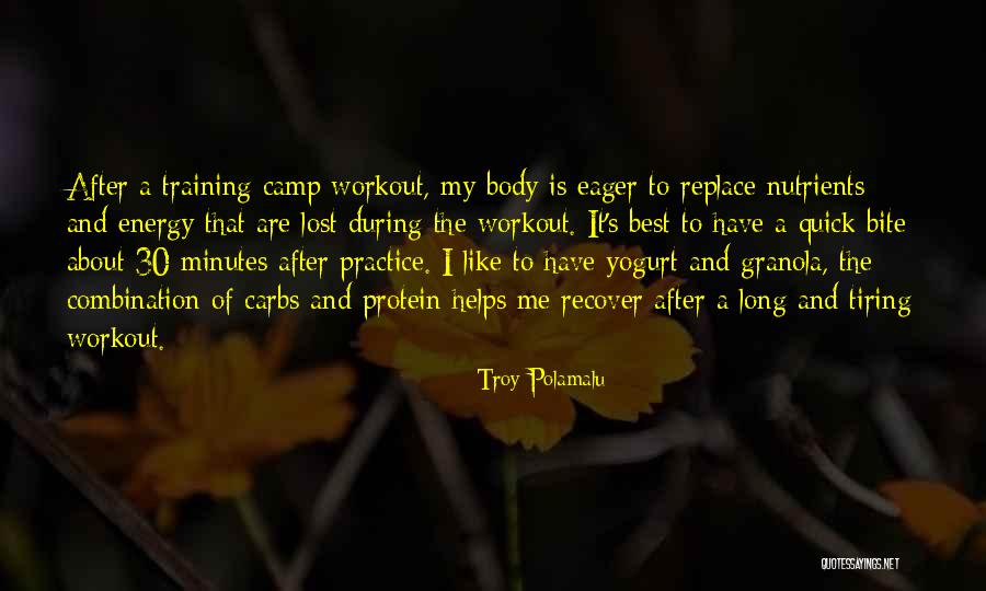 Protein Or Carbs Quotes By Troy Polamalu Protein Or Carbs Quotes By Troy Polamalu