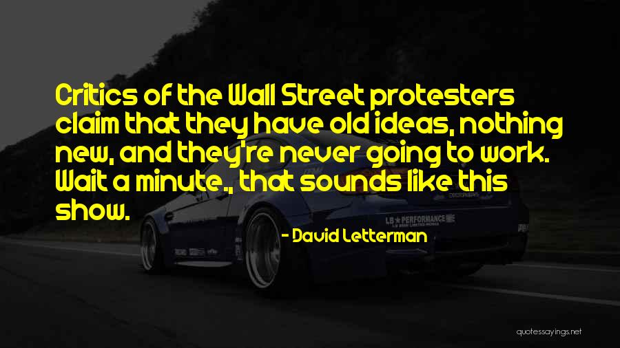 Protesters Quotes By David Letterman