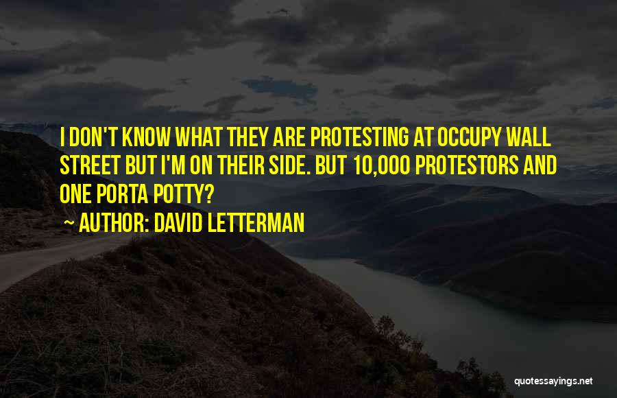 Protesting Quotes By David Letterman