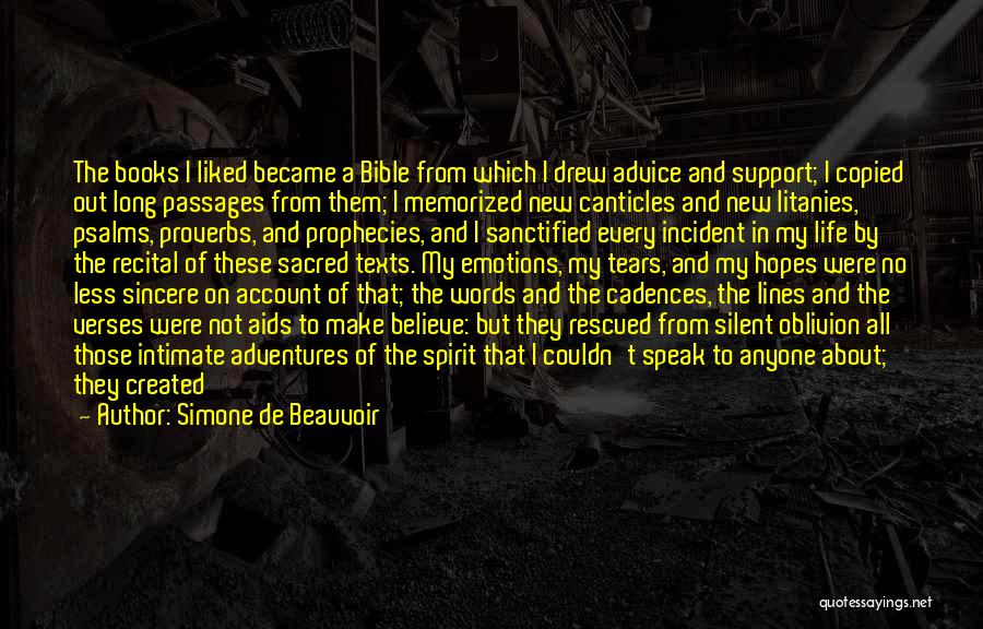 Proverbs Bible Quotes By Simone De Beauvoir
