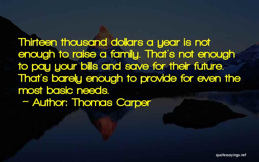 Provide For Your Family Quotes By Thomas Carper
