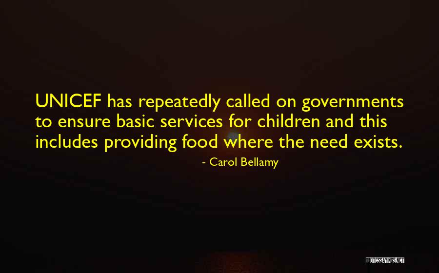 Providing Food Quotes By Carol Bellamy