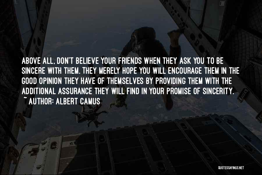 Providing Hope Quotes By Albert Camus